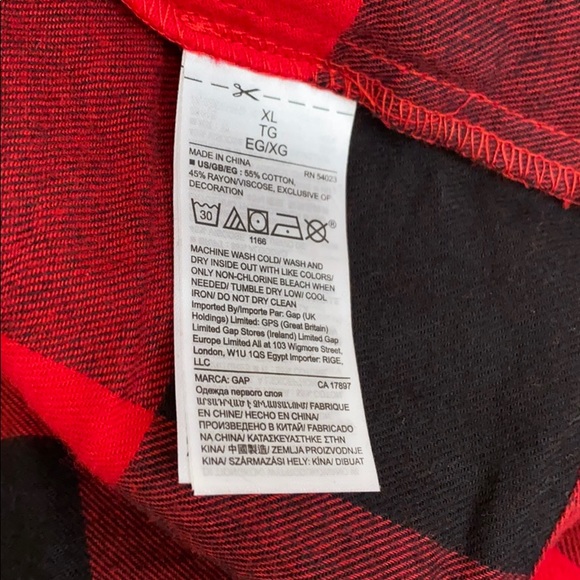 LOVE BY GAP Women’s Flannel Plaid Pajamas/Shorts/Eye Mask Set Size XL NWT - Picture 7 of 13